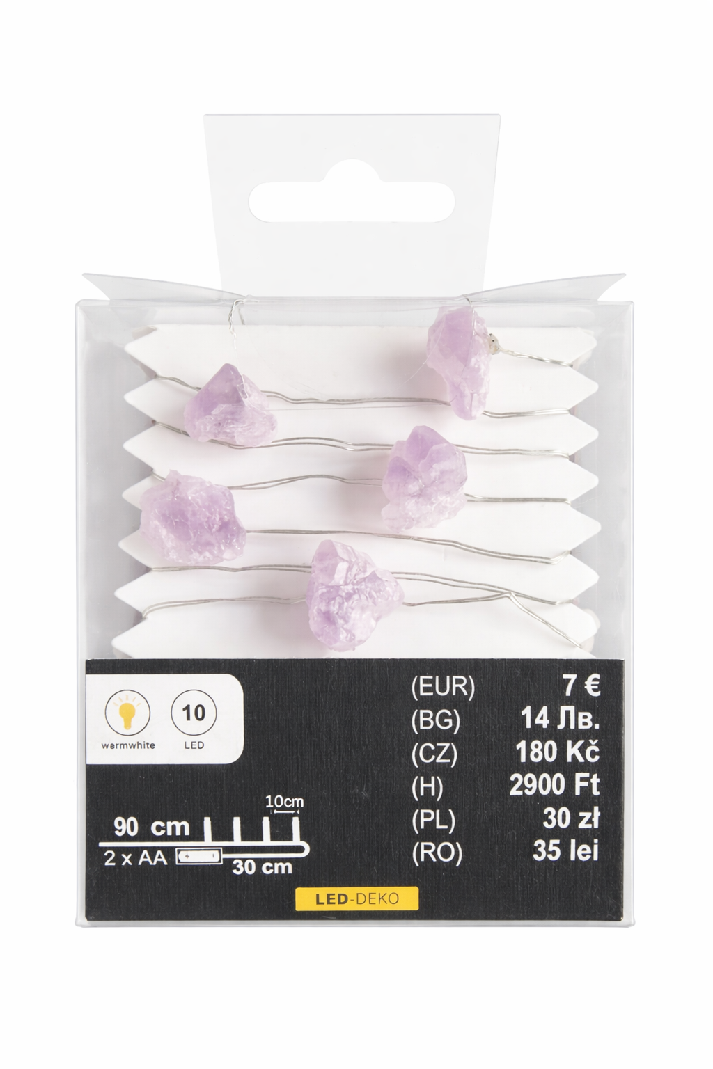 Guirnalda LED con 10 Piedras de Amatista