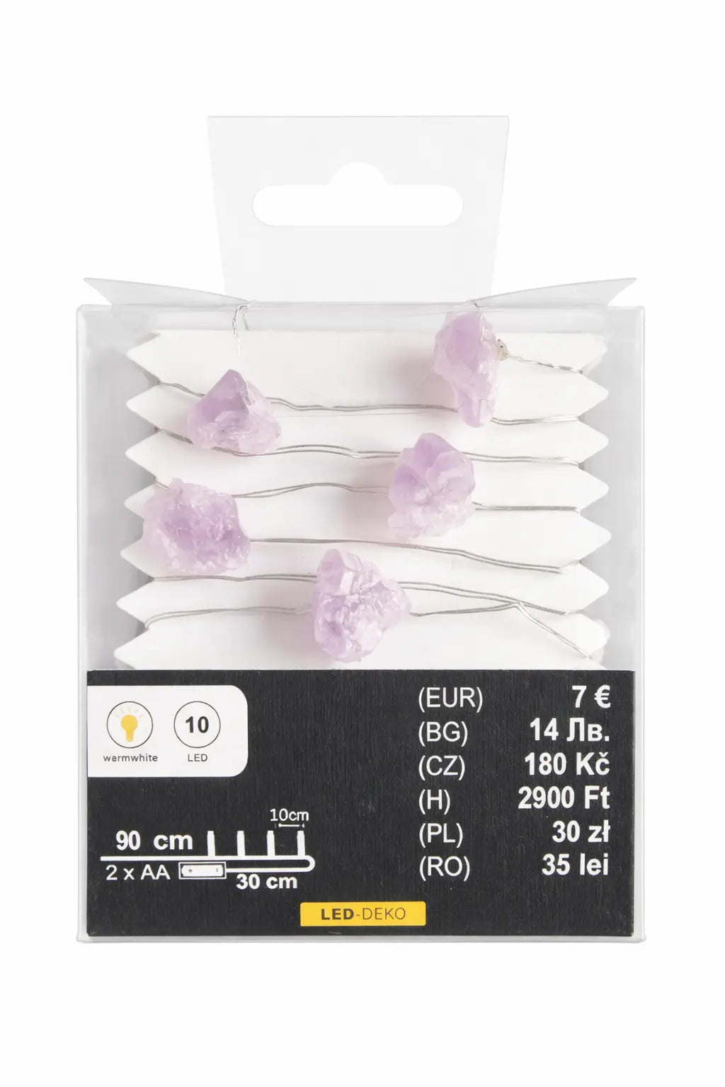 Guirnalda LED con 10 Piedras de Amatista