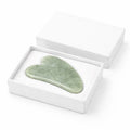 Piedra Gua Sha de Jade Verde Natural