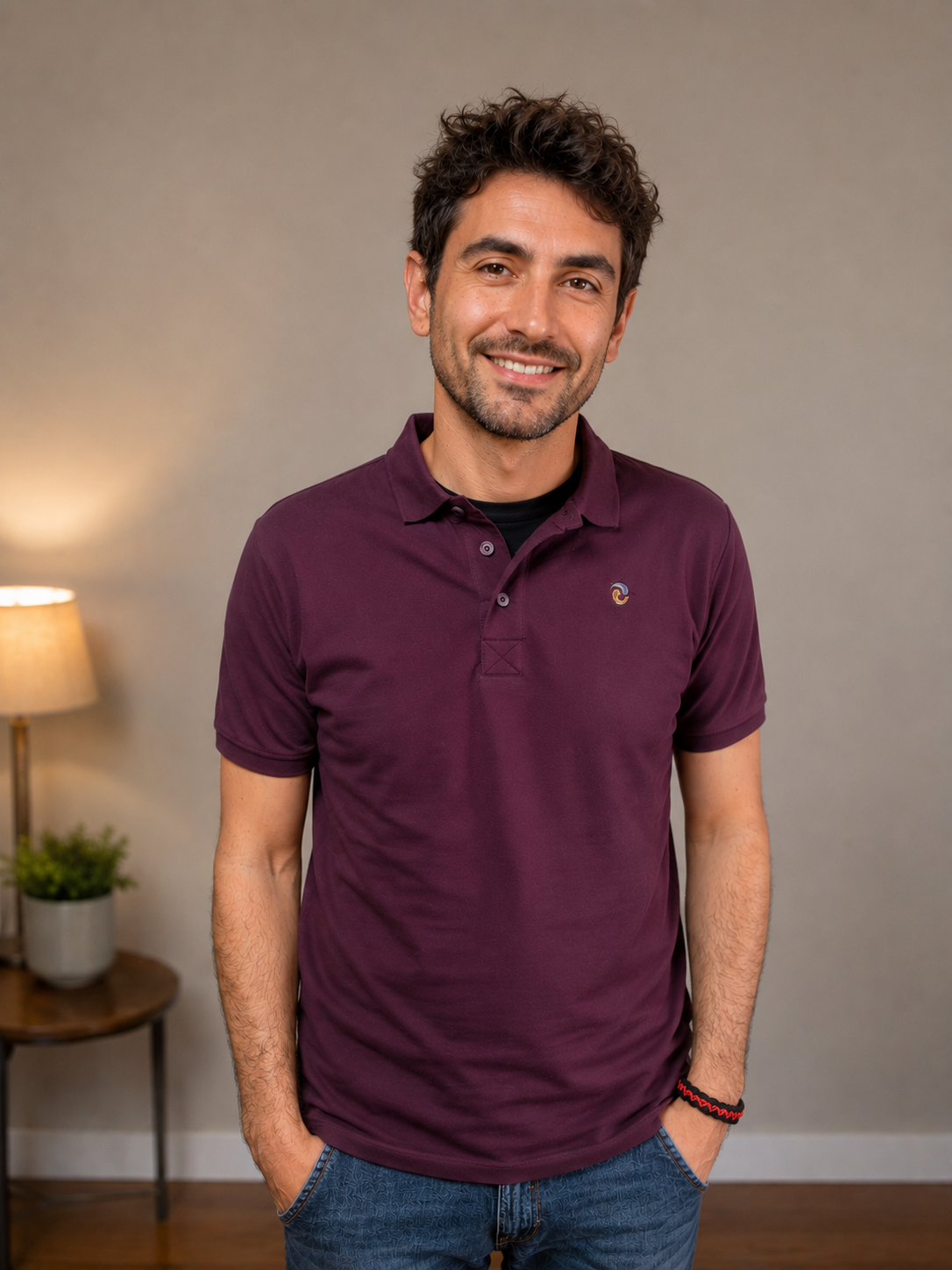 polo slim fit tejido piqué de algodón orgánico
