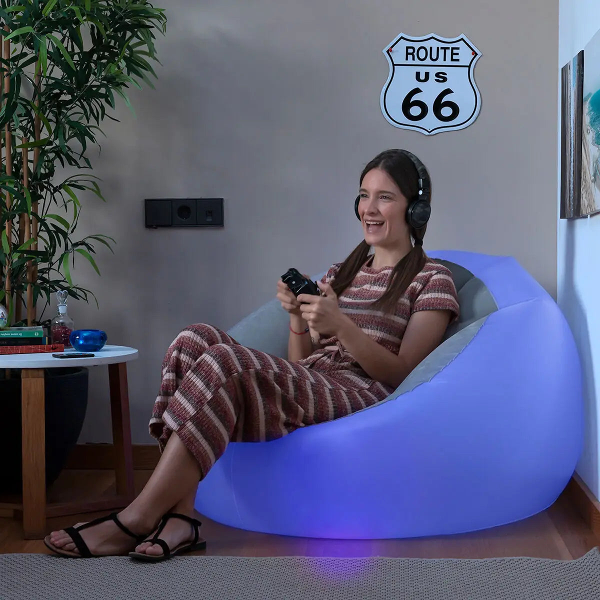 Puf Hinchable LED Multicolor