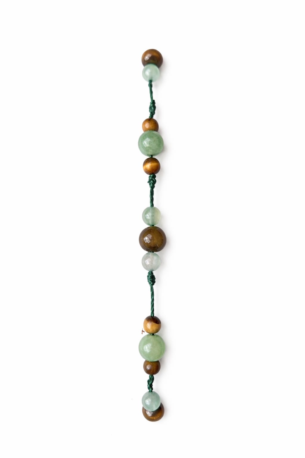 pulsera 7 nudos de aventurina y ojo de tigre